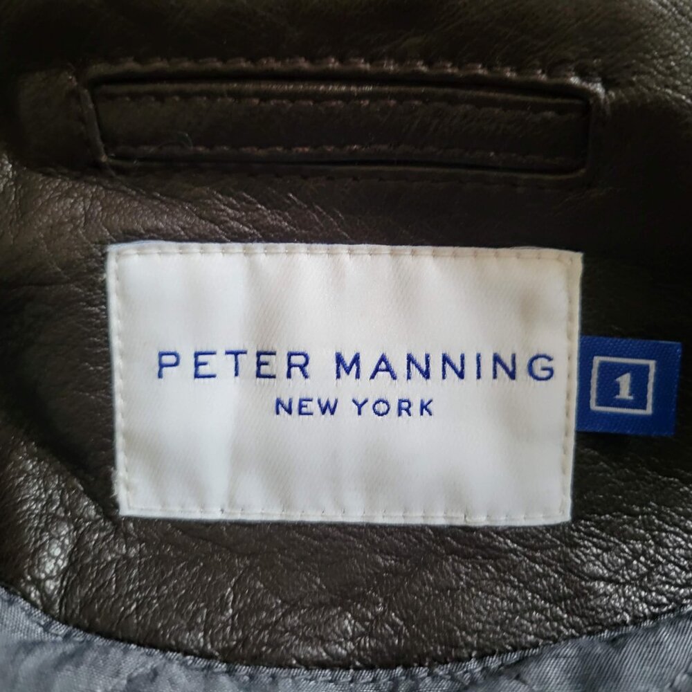 Peter Manning Leather Jacket - Brown (Lambskin) View 5